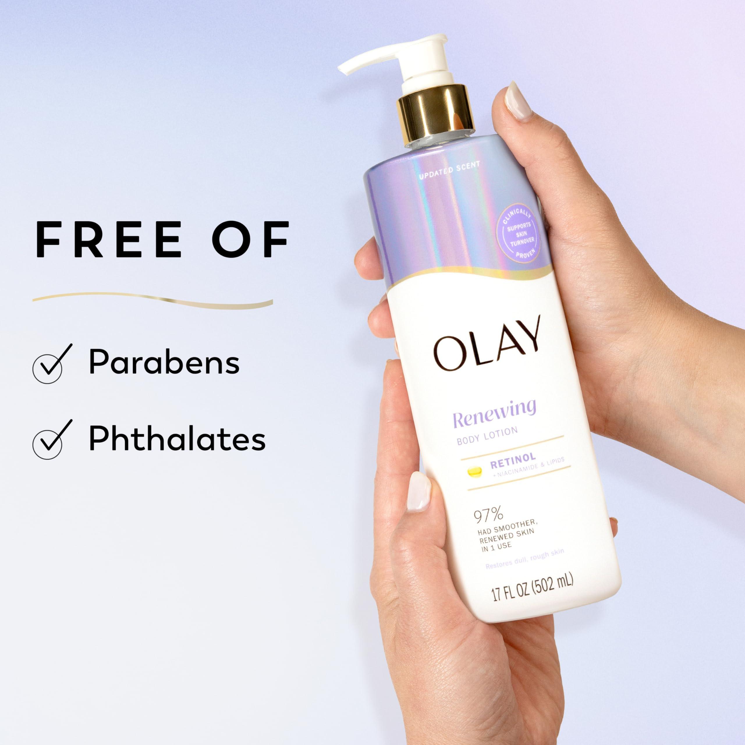 Olay Olay Body Lotion Smoothing for Women with Retinol, 24hr Moisturizing, Vitamin E & Vitamin B3 Complex, Fast Absorbing Formula, 17 fl oz