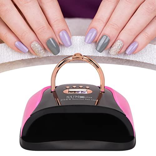 Yosoo Nail Art 256W LED Nail Lamp for Gel Polish, Tools Curing Lamps Fast LED Dryer Nail Curing Light with 57Lamp Beads,Nail Art Salon Accessories with 4 Timers Portable