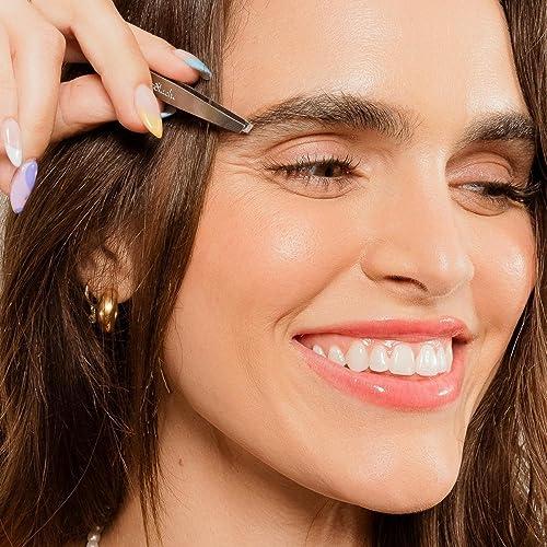 No mo-stache No Mo-Unibrow Hair Removal Waxing Kit - Waxing Strips For Eyebrows, Face, Upper Lip, and Chin - As Seen On Shark Tank - Travel Friendly Wax Strip For Face - Wax Strips and Mini Tweezers - 3 Pack