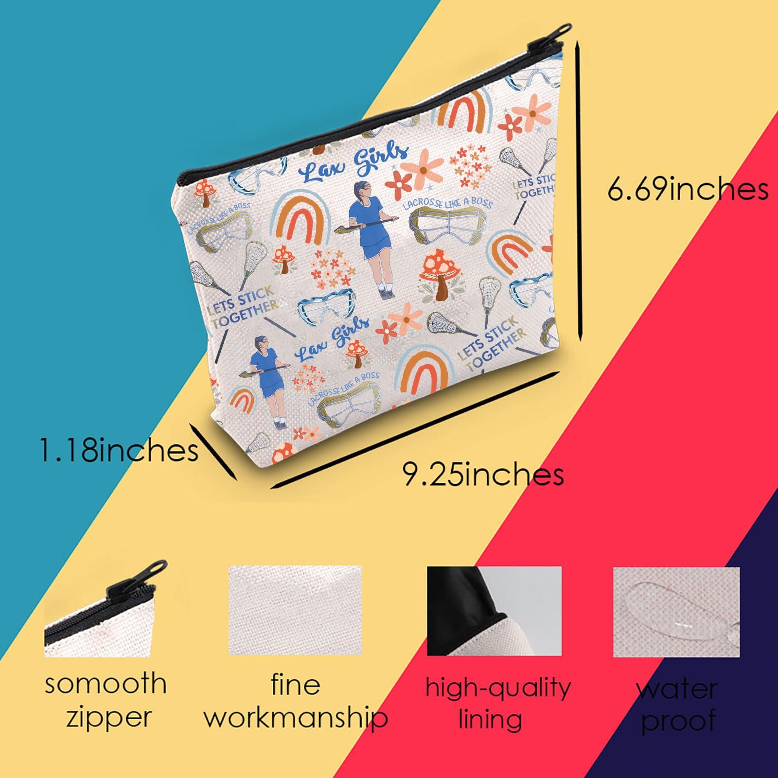 MNIGIU LAX Player Gift Lacrosse Cosmetic Bag Lacrosse Mom Gift LAX Gift Lacrosse Lover Gift Lacrosse Team Gift (Lets-Together Bag)
