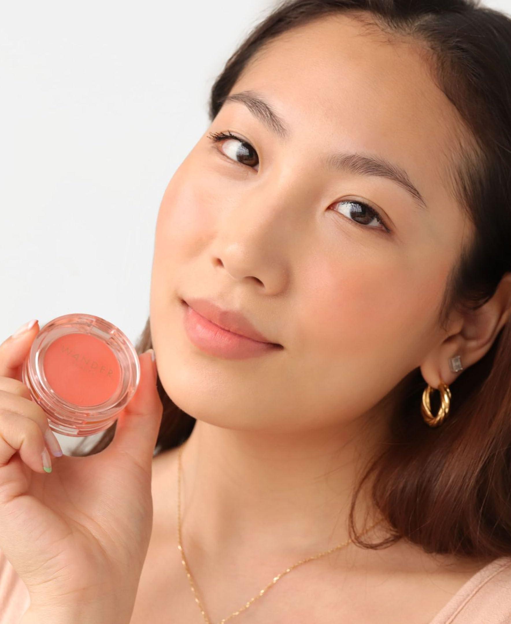 Wander Beauty Wander Beauty Double Date Lip & Cheek - Suite Talker/Swipe - 4-in-1 Cream Blush & Tint - Blush, Moisturizer, Balm & Eye Gloss - Multitasking Eye, Cheek & Makeup with Green Tea - 0.07 oz