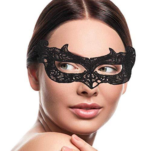 Barode Barode 3 Pcs Venetian Masquerade Mask Eyes Lace Masks Luxury Black Halloween Christmas Party Ball Fancy Dress for Women and Girls (3 Pcs)
