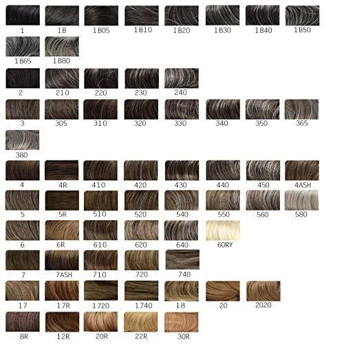 LHC Super Thin Skin Mens Toupee 0.03mm Ultra Thin Skin Hair System For Men Human Hair Black Brown Blonde Gray (8''x10''110% Light Medium Density, 350# Dark Brown With 50% Gray)