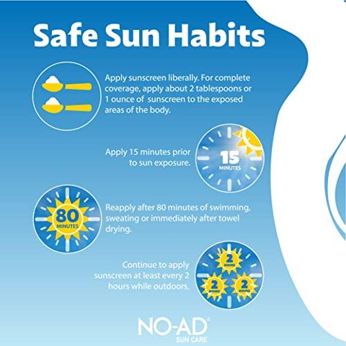 NO-AD NO-AD SPF 30 Sunscreen Lotion | Broad Spectrum UVA/UVB Protection | Water Resistant | Octinoxate & Oxybenzone Free with moisturizing Vitamin E and Aloe 16oz | Pack of 2