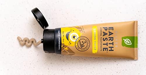 REDMOND Redmond Earthpaste with Silver - Natural Non-Fluoride Toothpaste, 4 Ounce Tube (Lemon Twist)