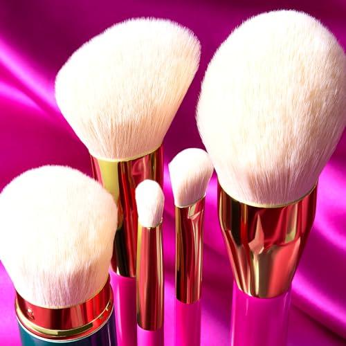 LAURA GELLER NEW YORK LAURA GELLER 5PC Full Face Professional Vegan Makeup Brush Gift Set | Apply Foundation, Blush, Bronzer, Eyeshadow & More | AMAZON EXCLUSIVE |