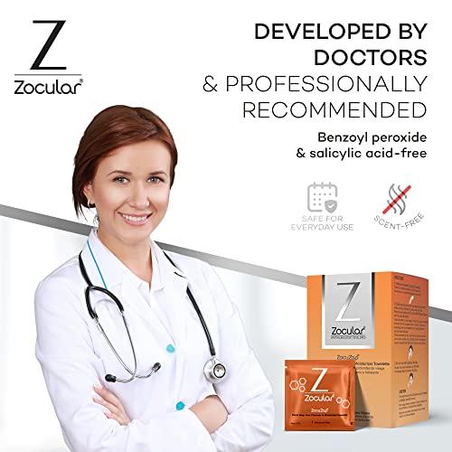 Zocular Zocular - ZocuZap Acne Face Wipes - Moisturizing Face Cleansing Wipes for Acne, Makeup Removal, and Exfoliation with Natural Okra Complex for Sensitive, Rosacea Skin - 30/ct