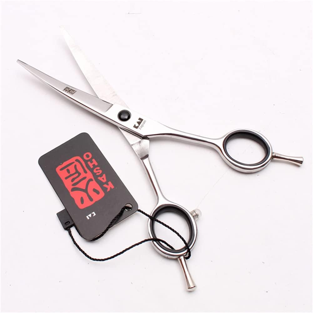 HUVORA Professional Hairdressing Scissors Willow Leaf Curling Scissors Double Tail Bending Scissors Curved Machete 5.5 Inch Barber Hair Shears for Women Men ,6.0 inches