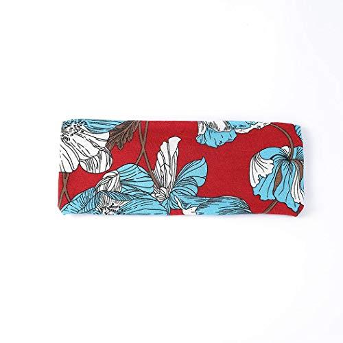 Bohend Bohend 8 Pack Boho Headbands Wide Flower Hair Band Boho Bandeau Stretchy Athletic Daily Use Hair Accessories for Women and Girls (I)