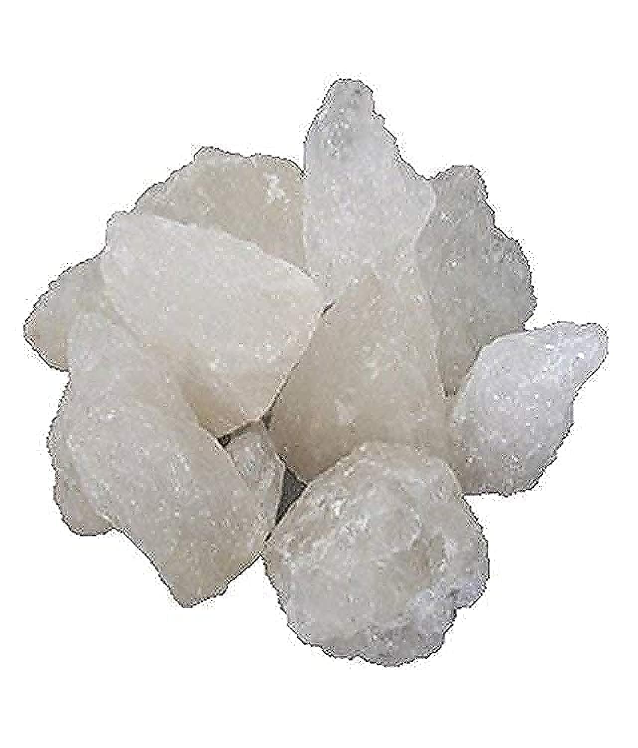 FLFWLASS FLFWLASS-Alum Stone Block | White Alum Crystal Rock | Phitkari Crystal Stone of Alumbre | Natural Piedra de Alumbre Alum Stone | Shaving Stone Chunks | Tawas Stone Antiperspirant (400 Gram)