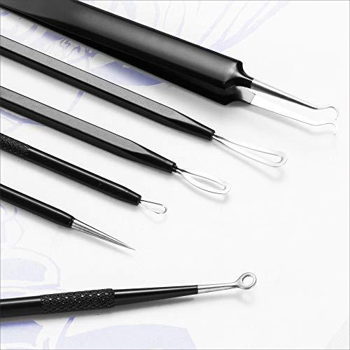 Tomata Blackhead Remover Pimple Popper Tool Kit - (6 Piece Kit) - Professional Stainless Pimples Comedone Extractor Removal Tool