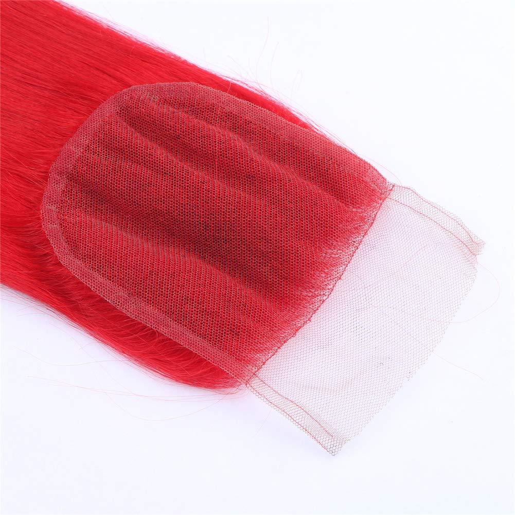 Generic Cloud Hair Free Middle Three Part Closure With Virgin Human Hair 3Bundles Extensions 4Pcs 4x4 Lace Closure and Straight Hair Wefts 340G/Lot (18 20 22+16 inch closure)