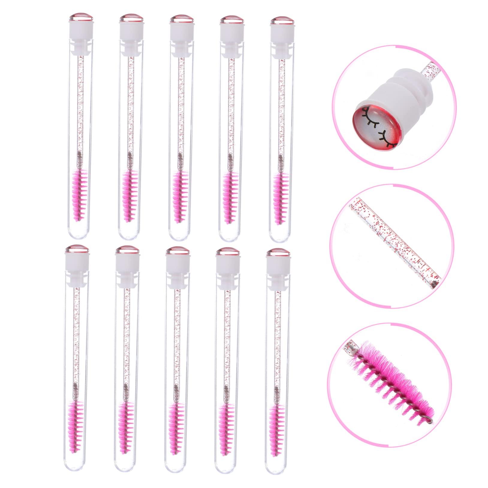 Baluue Baluue Mascara Brush Tube Eyelash Mascara Wands 10pcs Plastic Brush Wands for Travel Makeup