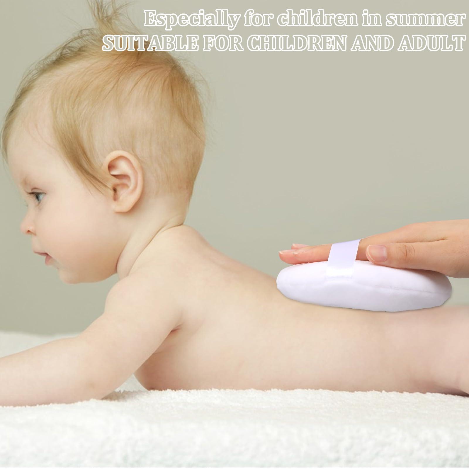 Mozeat Lens 5 Large Powder Puff for Face Powder, 2 Pack Ultra Soft Powder Puff Washable Loose Powder Puff Round Blending Sponge Puff Setting Powder Puff Body Powder Puff for Face Makeup Loose Powder Foundation