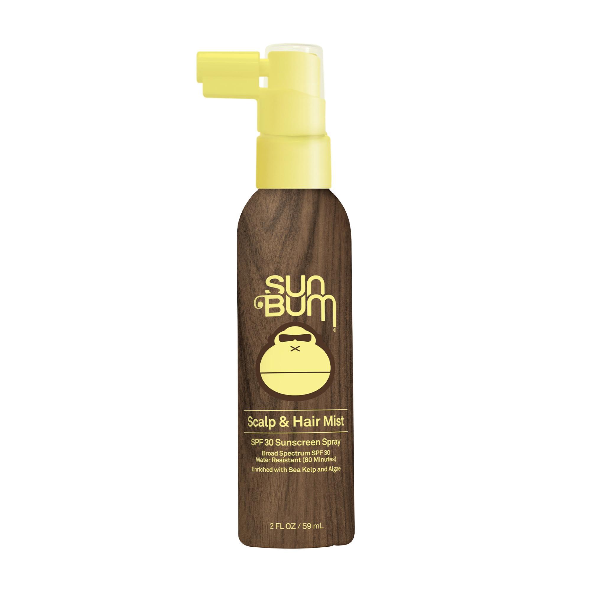 Sun Bum Sun Bum Original SPF 30 Sunscreen Scalp and Hair Mist I Vegan and Hawaii 104 Reef Act Compliant (Octinoxate Oxybenzone Free) I Broad Spectrum UVA/UVB Sunscreen Spray with Vitamin E I 2 OZ