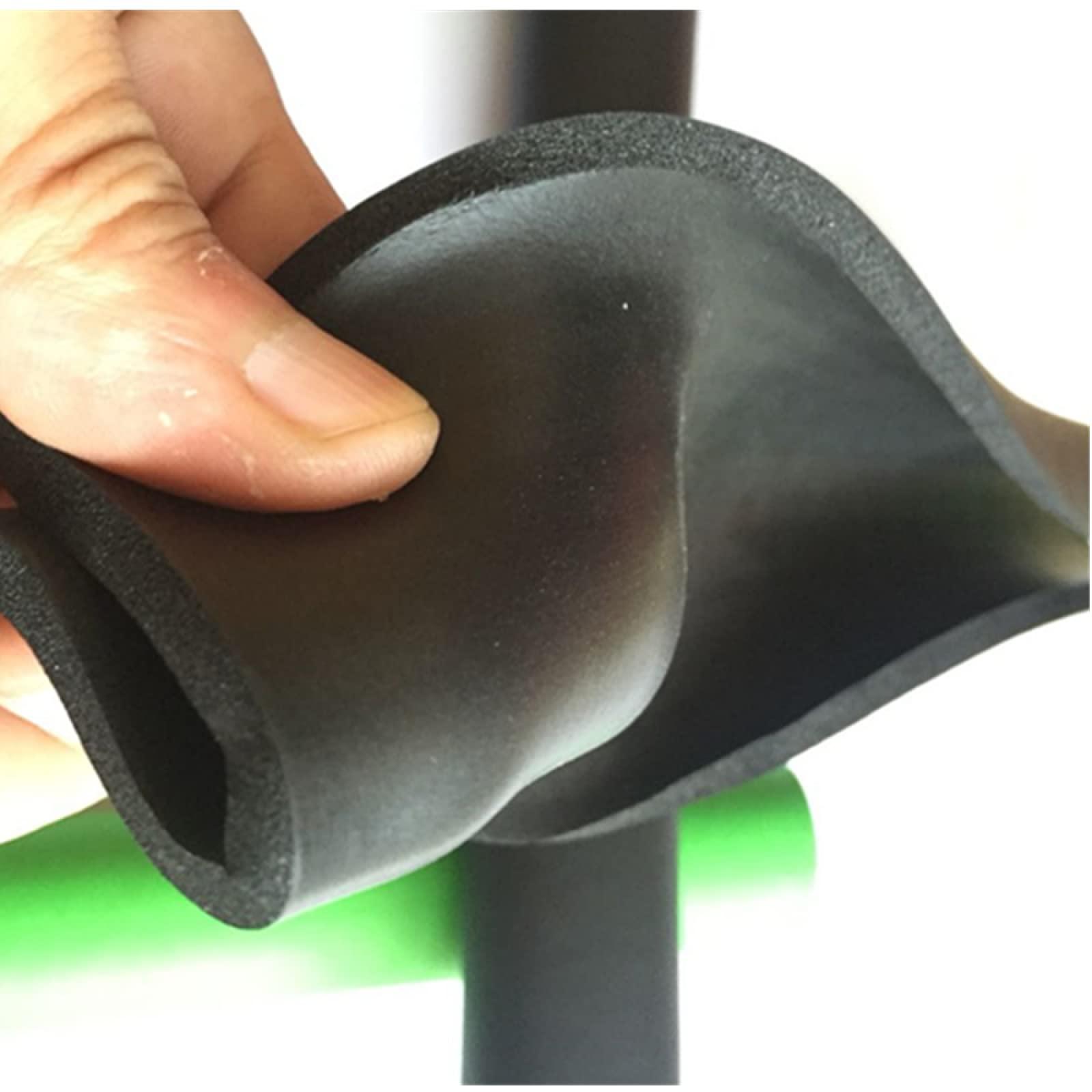 Ding&ng NBR High Density Sponge Tube Sleeve, Flame Retardant Foam Tube, Color Fitness Equipment Anti-Collision Foam Sleeve, 2m Long,Black 18mm*5mm