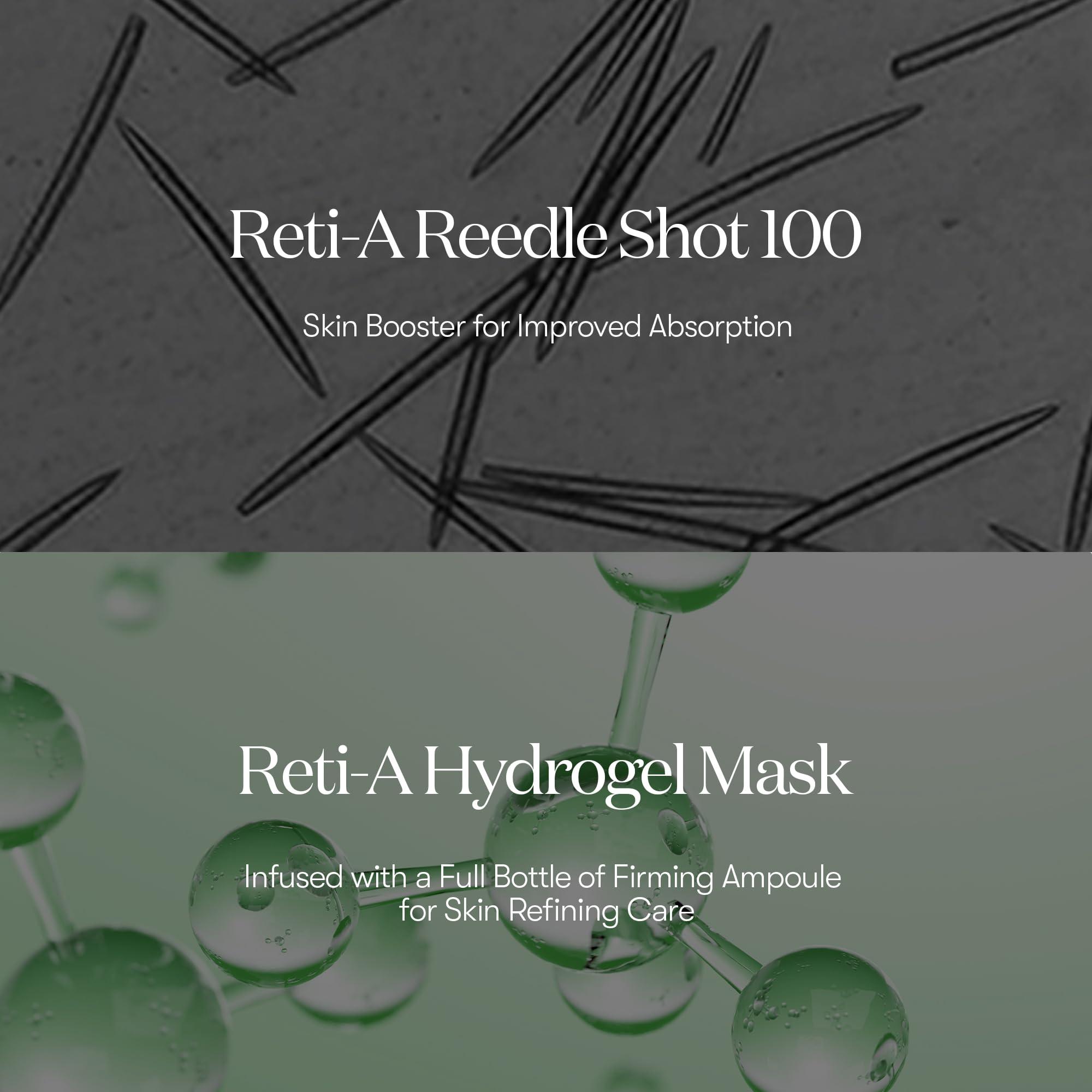 VT COSMETICS VT COSMETICS Reti-A Reedle Shot 100 2-Step Hydrogel Mask(34.5gx4ea), Intensive Tightening, Exosome Retinol, Overnight Melting Mask, Ideal for Retinol Beginners, Korean Facial Mask