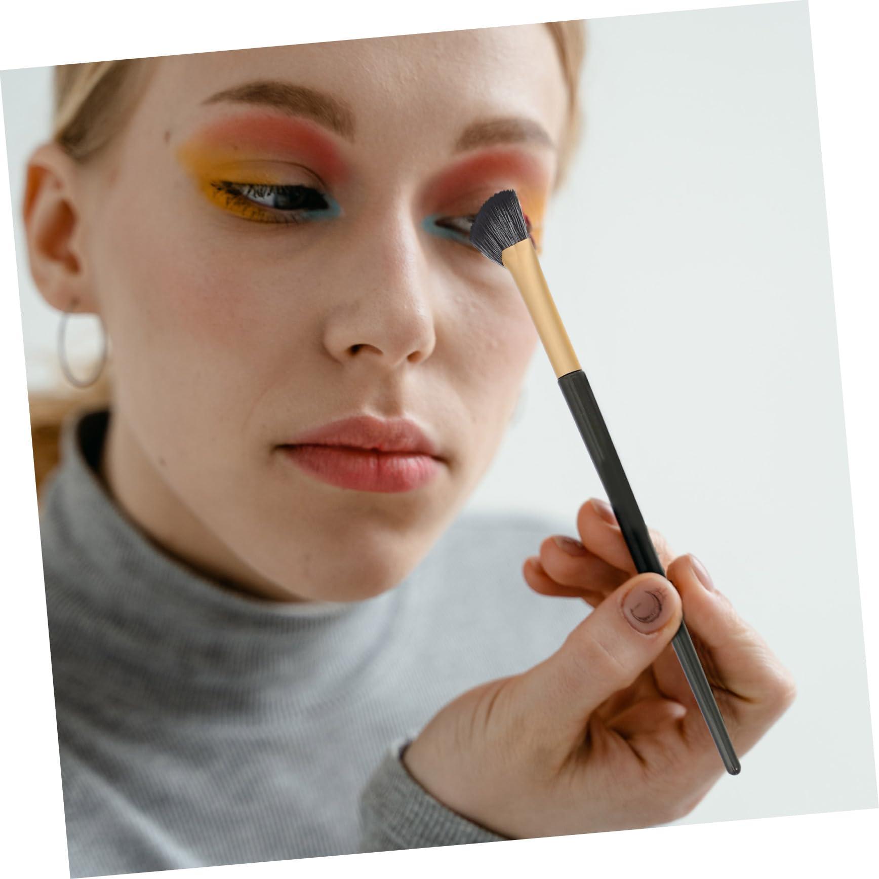 Beavorty Beavorty 6 Pcs Eye Brush Cosmetics Makeup Remover Scrubber Makeup Brush Holder Brow Gel Eyeliner Eyelash Curler Neutral Eyeshadow Palette Applicator Brush Lip Gloss Eye Shadow Brush Wood