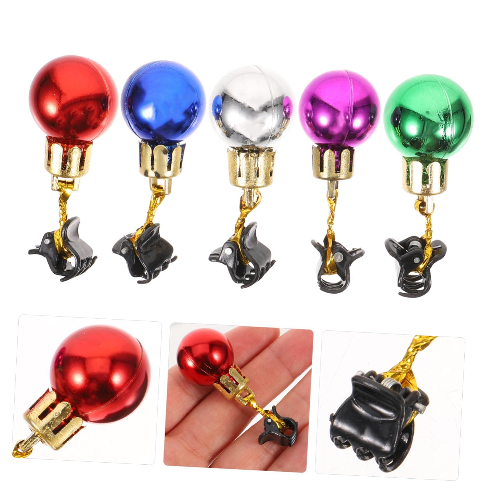 Ipetboom Ipetboom 12pcs Christmas Beard Clip Santa Claus Ornaments Adults Santa Beard Santa Claus Beard Glitter Xmas Hanging Ball Beard Bell Clip Santa Clause Ornaments Bright Light Hair Accessories