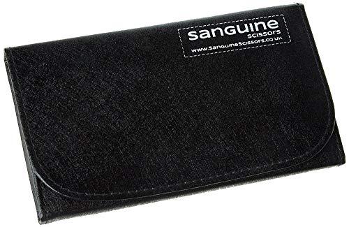 Sanguine Professional Barber Shears, Hairdressing Scissors - 6.5 inch (16.5cm), Black + Presentation Case & Tip Protector
