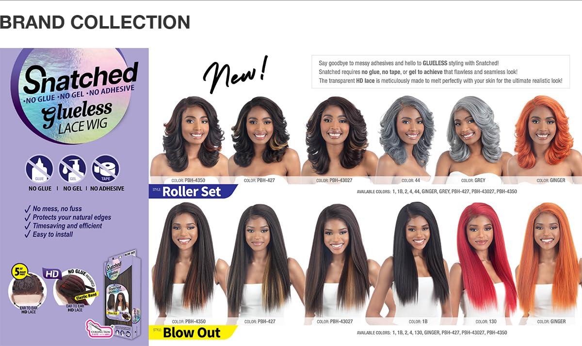 Shake-N-Go SHAKE-N-GO HD Lace Front Wig Legacy Glueless Snatched Roller Set (GREY)