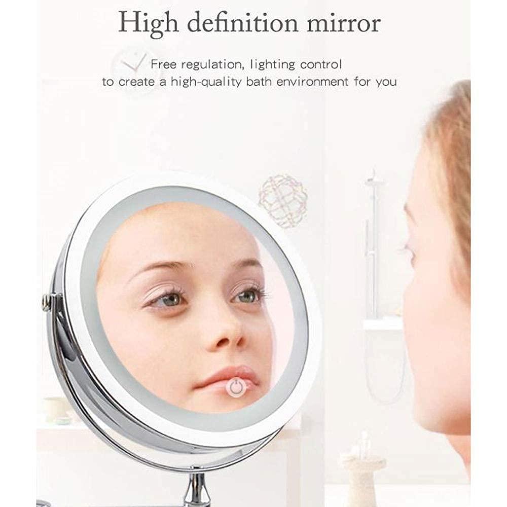 FSSSAZZZZZZZZZZZ Vanity Mirror, Makeup Mirror Vanity Mirror Bathroom Makeup Mirror,Magnifying Wall Mounted Swivel LED Vanity Mirror for Bathroom Hotels Dressing Tables Bedroom Cosmetic Mirror Home