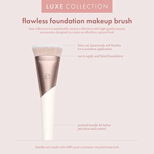EcoTools EcoTools Ecofriendly Luxe Flawless Foundation Makeup Brush for Liquid & Cream Foundation, Dense, Synthetic Bristles, Eco-Friendly Premium Quality Makeup Brush, Vegan & Cruelty-Free, 1 Count