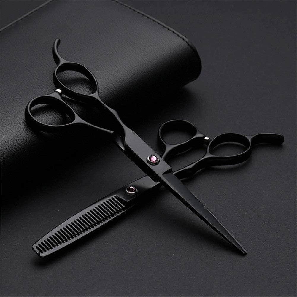 RomildaYuan Hairdressing Scissors Left Handed Series Professional Barber Scissors Salon Stylist Shears Sharp and Precise Cut for Left-Handed Hairdresser Cutting Scissor 6.0 Inches Black