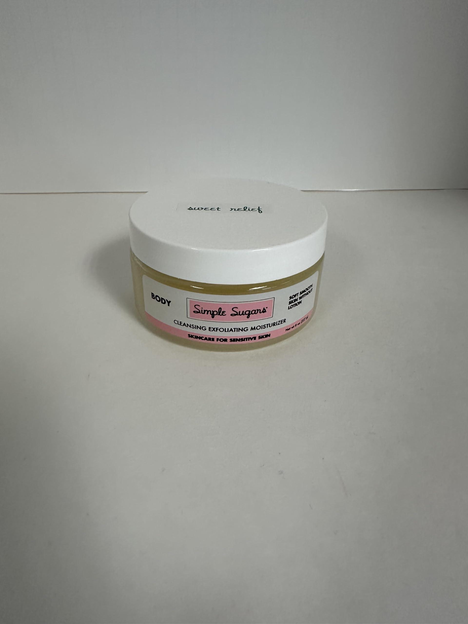 Simple Sugars Simple Sugars Sweet Relief Body with Arnica Oil - Cleansing Exfloiating Moisturizer Safe for Sensitive Skin, Eczema, Psoriasis, Dry Skin, KP