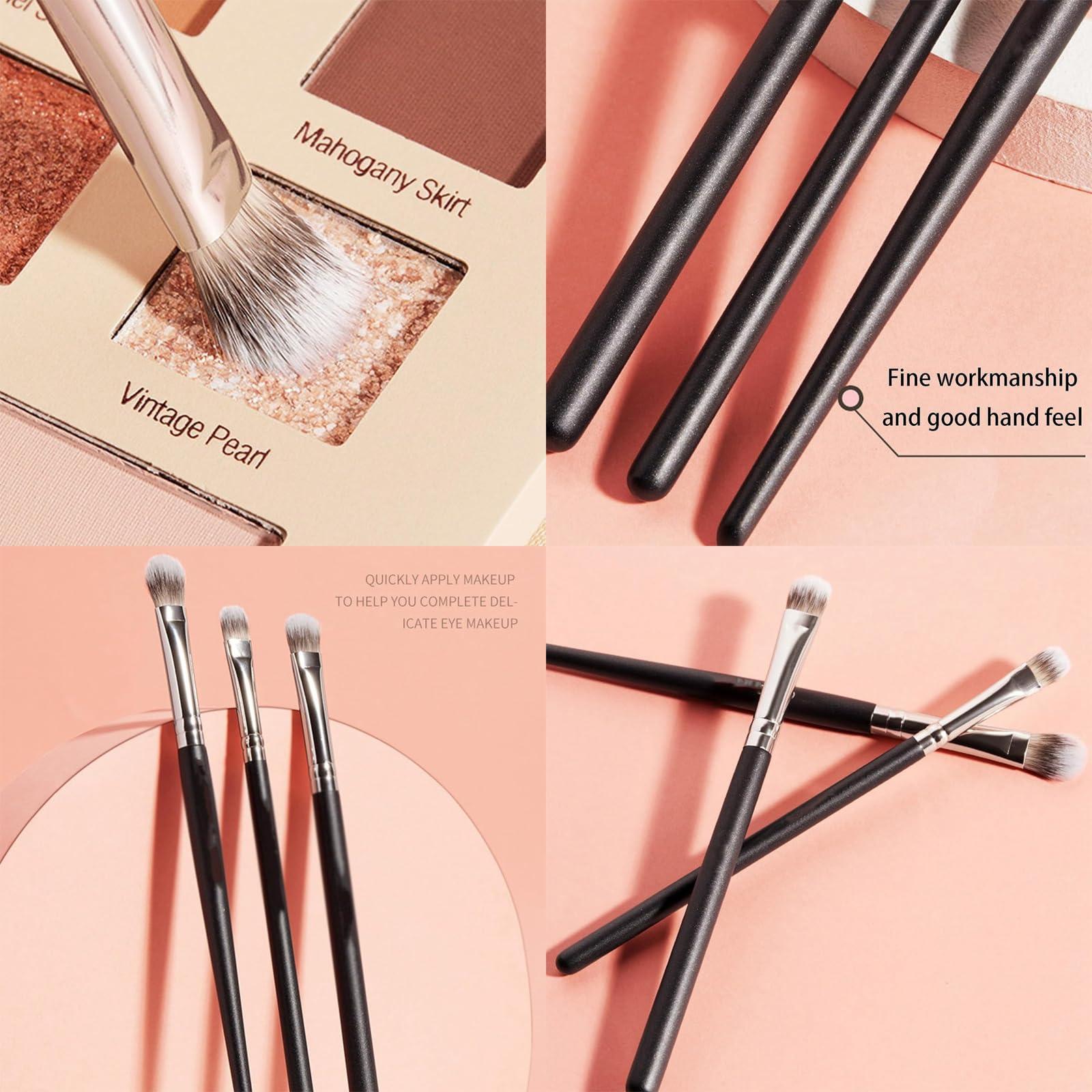 LuxeOne Beauty Brushes, 101 Foundation Brush, A506 Concealer Brush, Angie Hot & Flashy A506 Concealer, Angled Under Eye Concealer Brushes, Beauty Foundation Contour Conceal Makeup Brush Set (2PC)