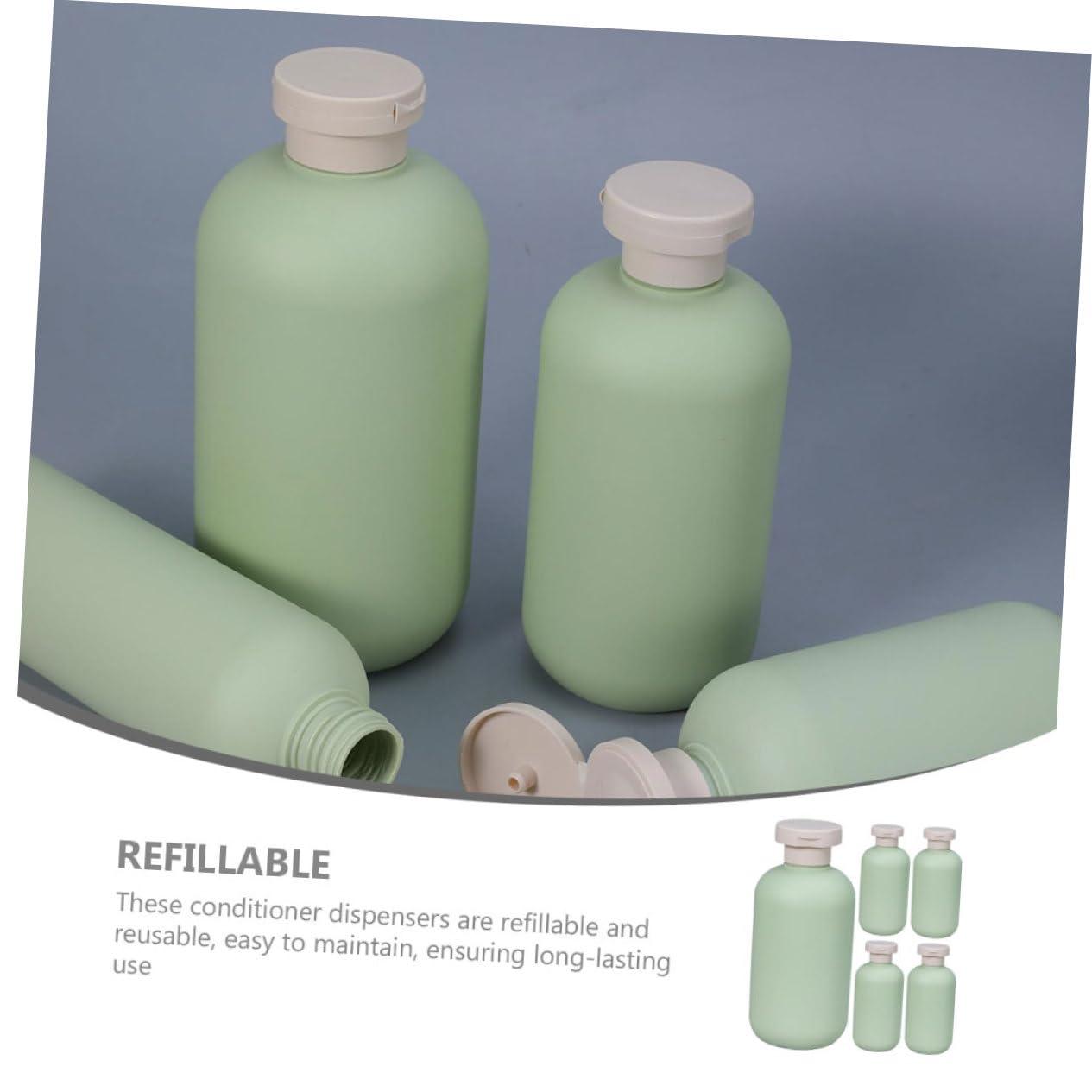 Baluue Baluue 5pcs Dish Soap Dispenser Reusable Shampoo Bottle Refillable Shampoo Bottle Toiletry Bottles Travel Pump Bottle Liquid Pump Bottle Shower Bottles Refillable Plastic Green