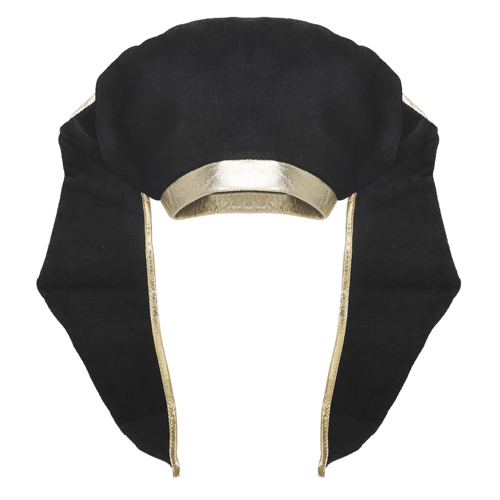 NICEYST NICEYST Egypt Pharaoh Hat Gold Egyptian Headpiece King Tut Costume Pharaoh Headdress Halloween Egyptian Costume Accessories