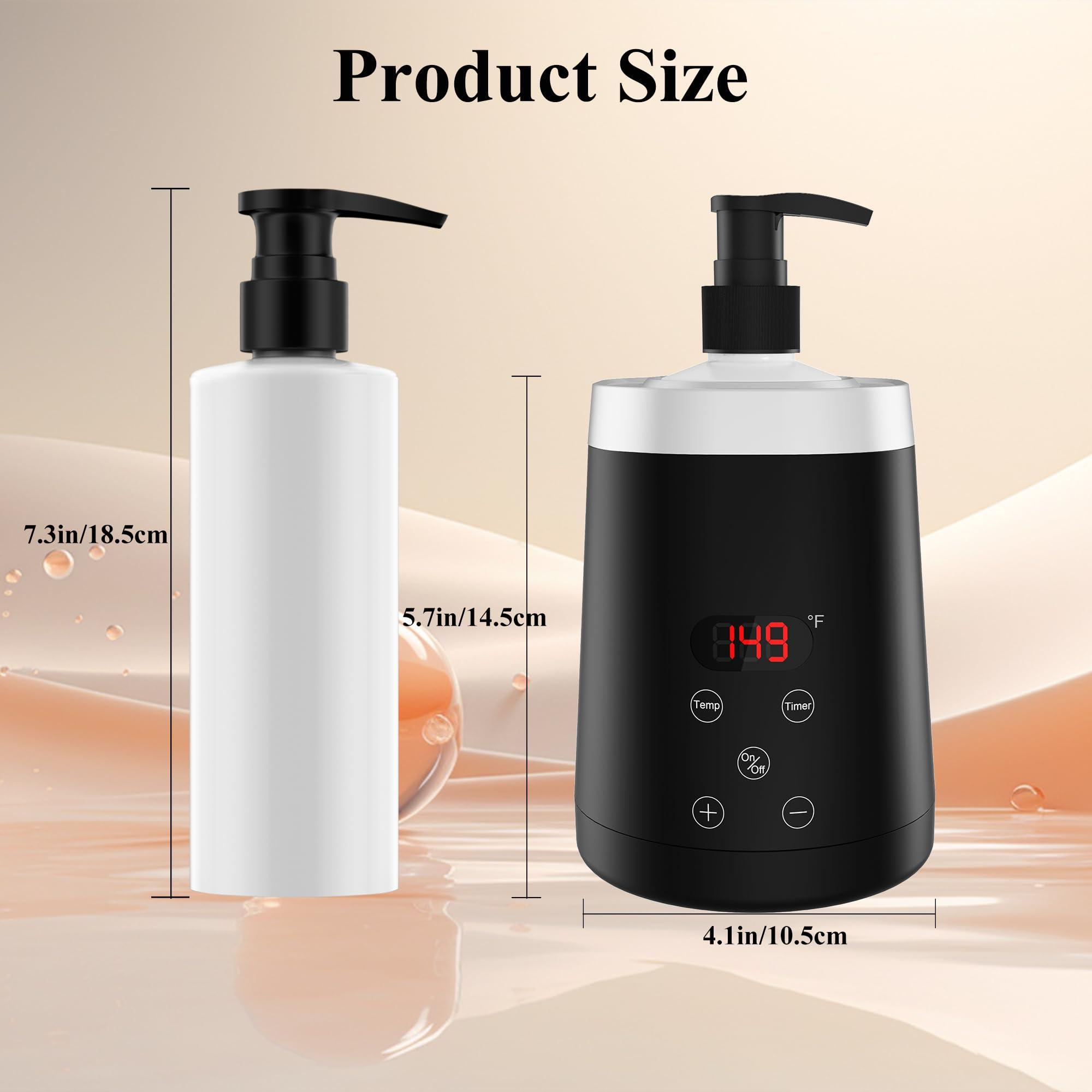 LINBEAUTI LINBEAUTI Massage Oil Warmer Bottle Professional Lotion Heater for SPA, Automatic Oil Warmer Heated Oil Lotion Cream for Salon, Barber Shops, Home, with Two Oil Bottle Dispenser