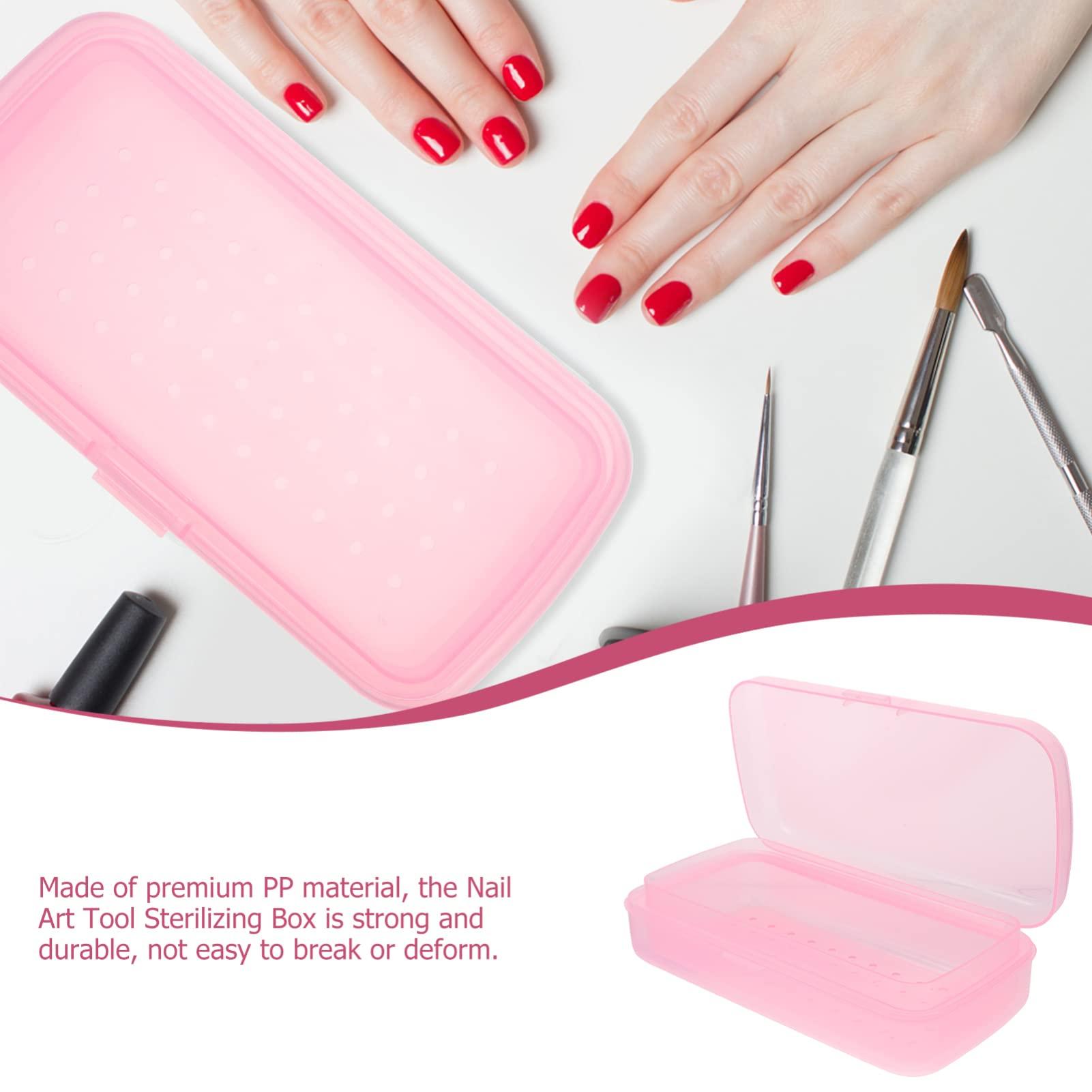 FOMIYES FOMIYES Plastic Containers Clean Box Professional Nail Art Tool Plastic Tray Box for Nail Tweezers Hair Salon Manicure Equipment Eyelash Extensions Lash Tweezers