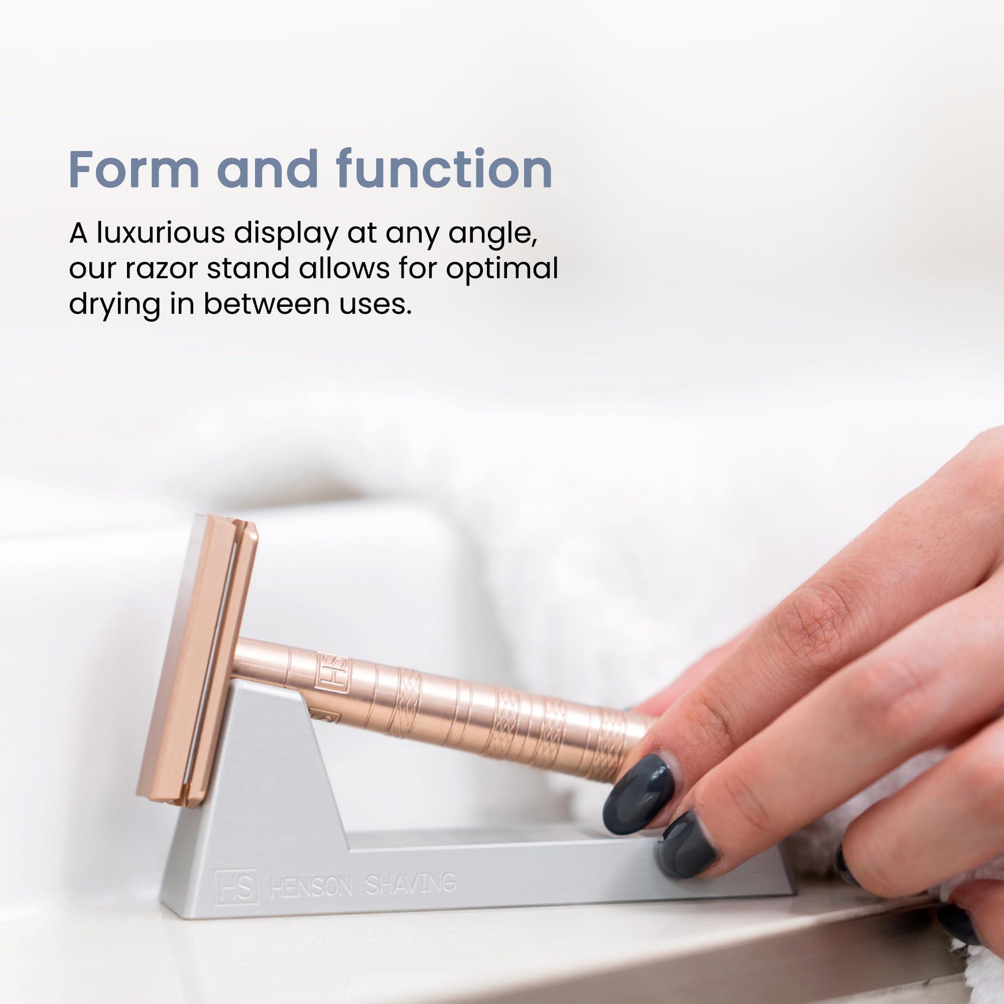 Henson Shaving The Henson Razor Stand - Lightweight and Highly Durable Safety Razor Stand for Men and Women - Aluminum Razor Holder Designed for Henson AL13, Henson AL13-M, Henson Ti22