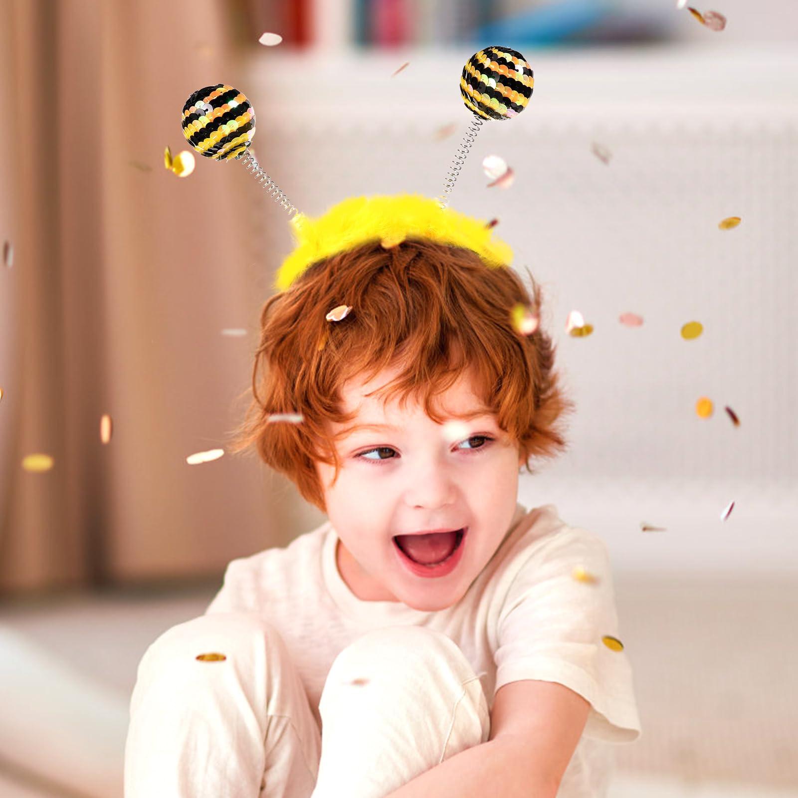 OSALADI OSALADI Hair Ties Halloween Bee Headbands Bee Hair Bands Antenna Headband Hair Bands Bee Tentacle Headbands for Adults Bees