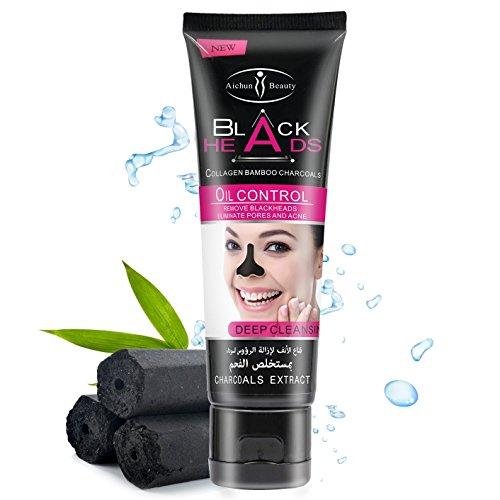 AICHUN BEAUTY AICHUN BEAUTY Blackhead Facial Mask, Peel Off Mask,Blackhead Remover Black Mask Deep Clean Mask, Bamboo Charcoal Deep Cleansing Blackhead Remover Purifying Peel Face Mask 50g