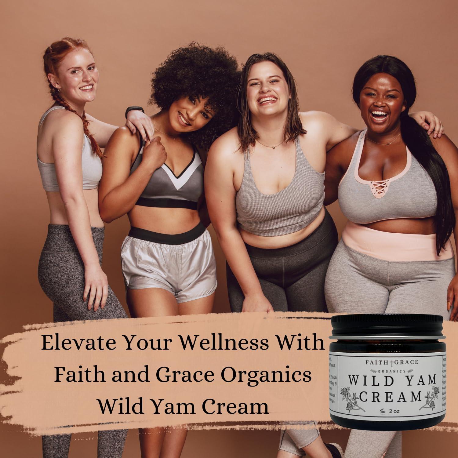 Faith and Grace Organics Faith and Grace Organics Organic Enriched Wild Yam Cream, All Natural Made in the USA