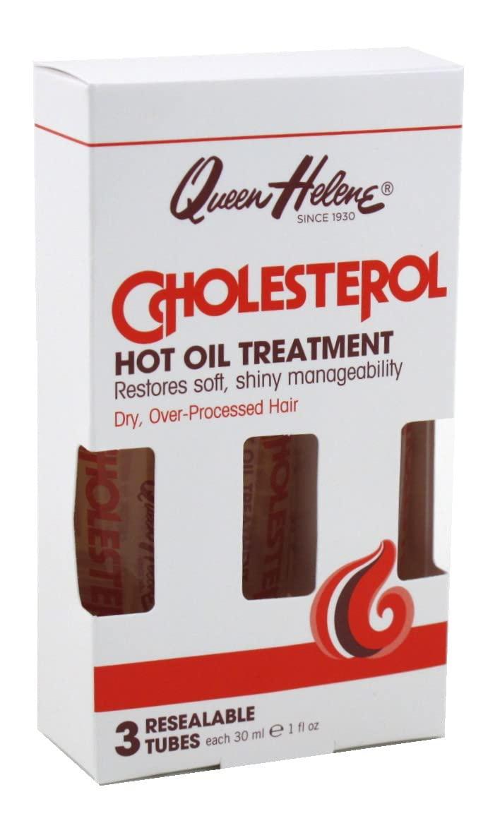 Para Laboratories Queen Helene Cholesterol Hot Oil Treatment 3 Ct 1 Ounce Tubes (Pack of 6)