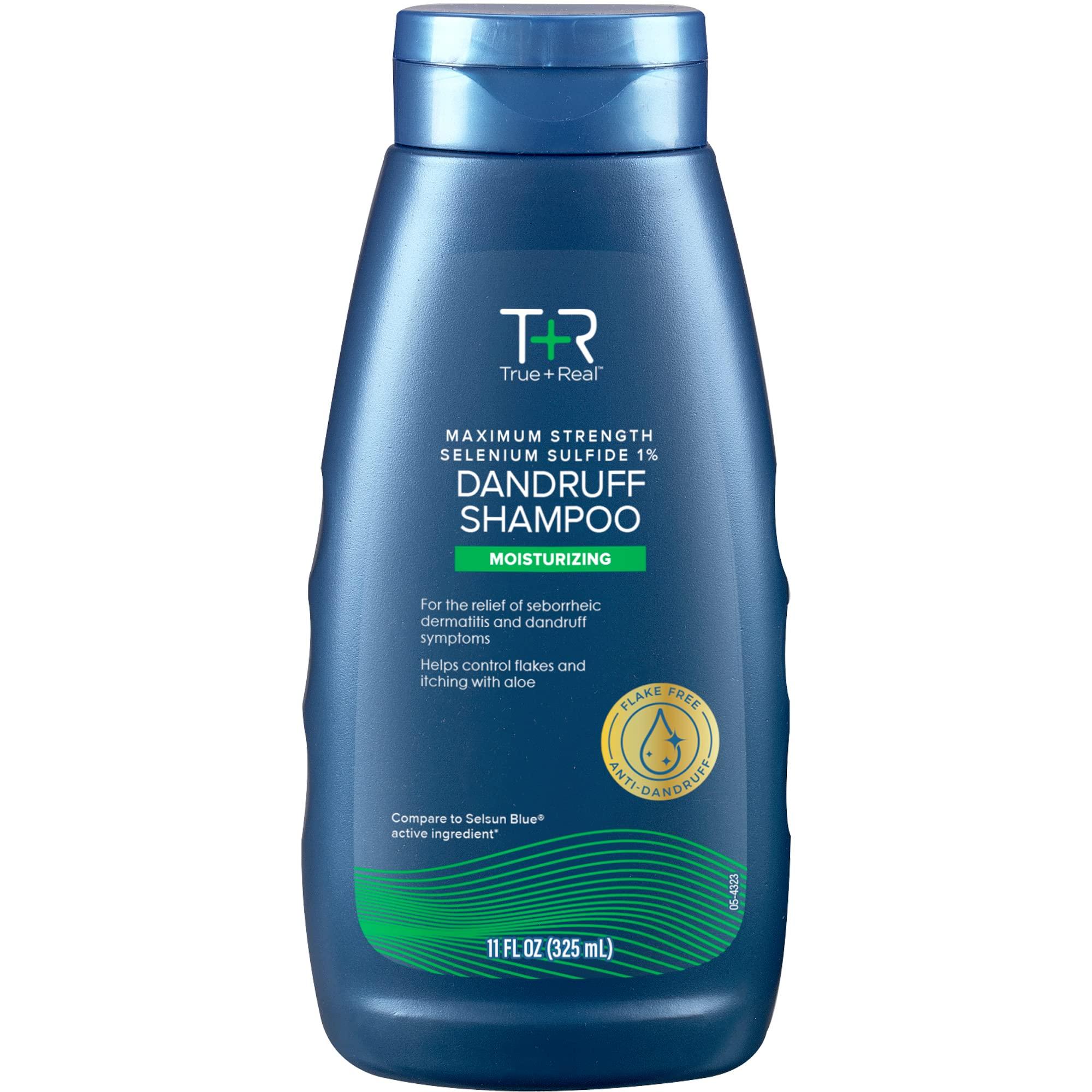 True+Real True+Real Moisturizing Dandruff Shampoo with Aloe and Selenium Sulfide 1%, 11fl oz