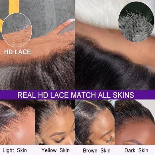 oulaer oulaer 13x6 Honey Blonde Body Wave Human Hair Wig Ombre 1b/30 Colored Brzilian Hair HD Transparent Lace Front Wig Pre Plucked with Baby Hair 150% Density Natural Hairline Remy Hair 24inch