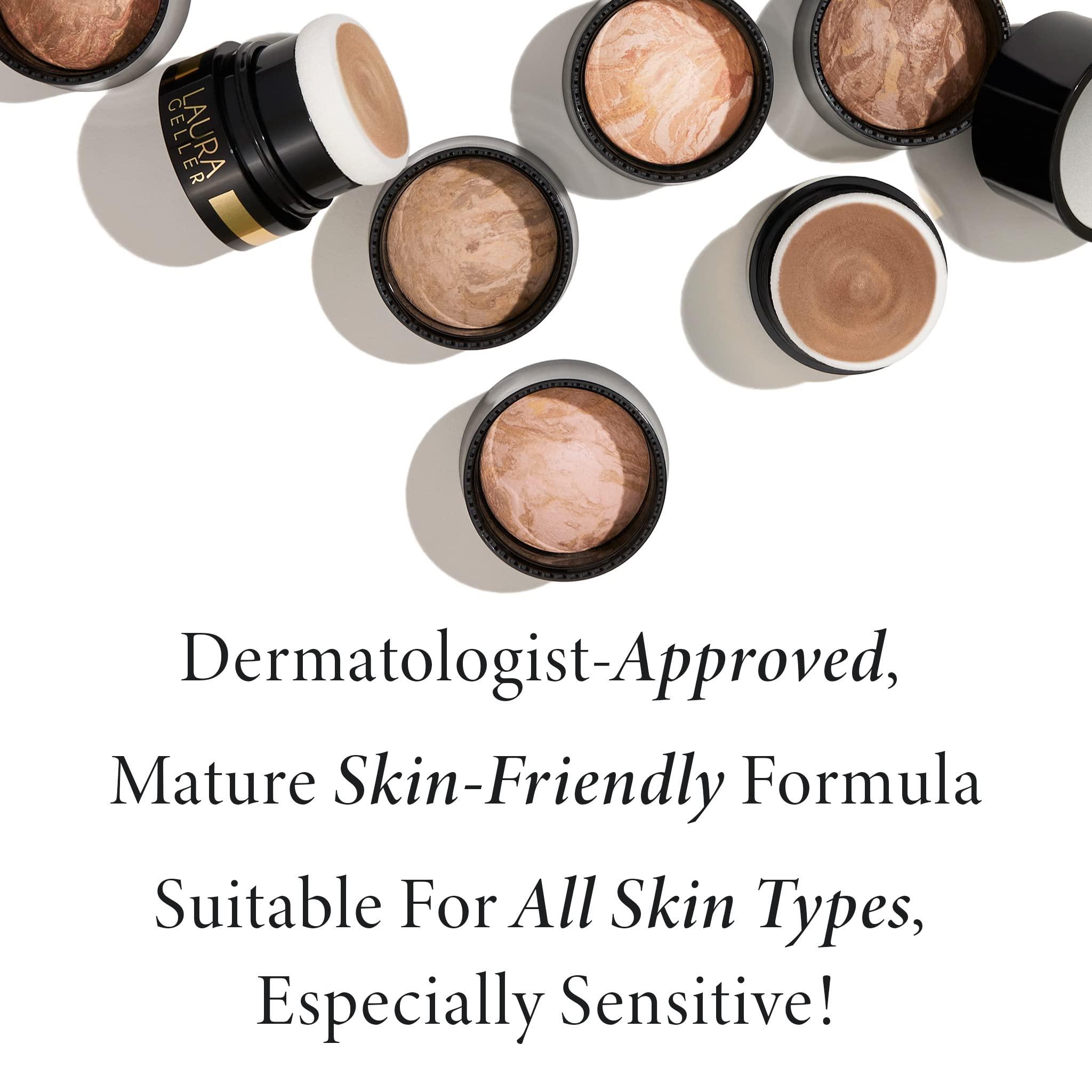 LAURA GELLER NEW YORK LAURA GELLER NEW YORK Award-Winning Baked Balance-n-Brighten To Go Color Correcting Powder Foundation - Medium - Buildable Light to Medium Coverage - Demi-Matte Natural Finish