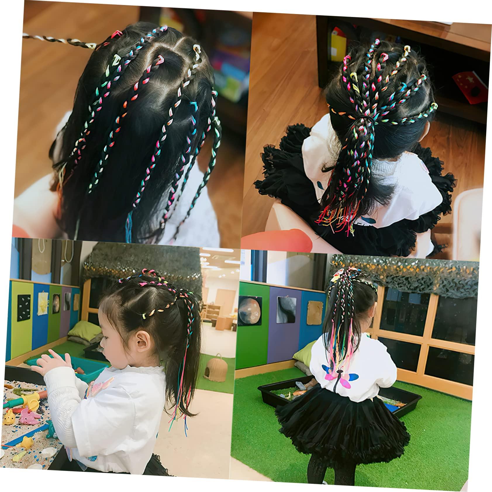 Ipetboom Ipetboom 18 Pcs Dreadlocks Headband Bows for Clear Hair Bands Ribbons for Hair Beads for Hair Clip Hair Beads Hair Elastics Hair Bands for Little Hair Loop Polyester