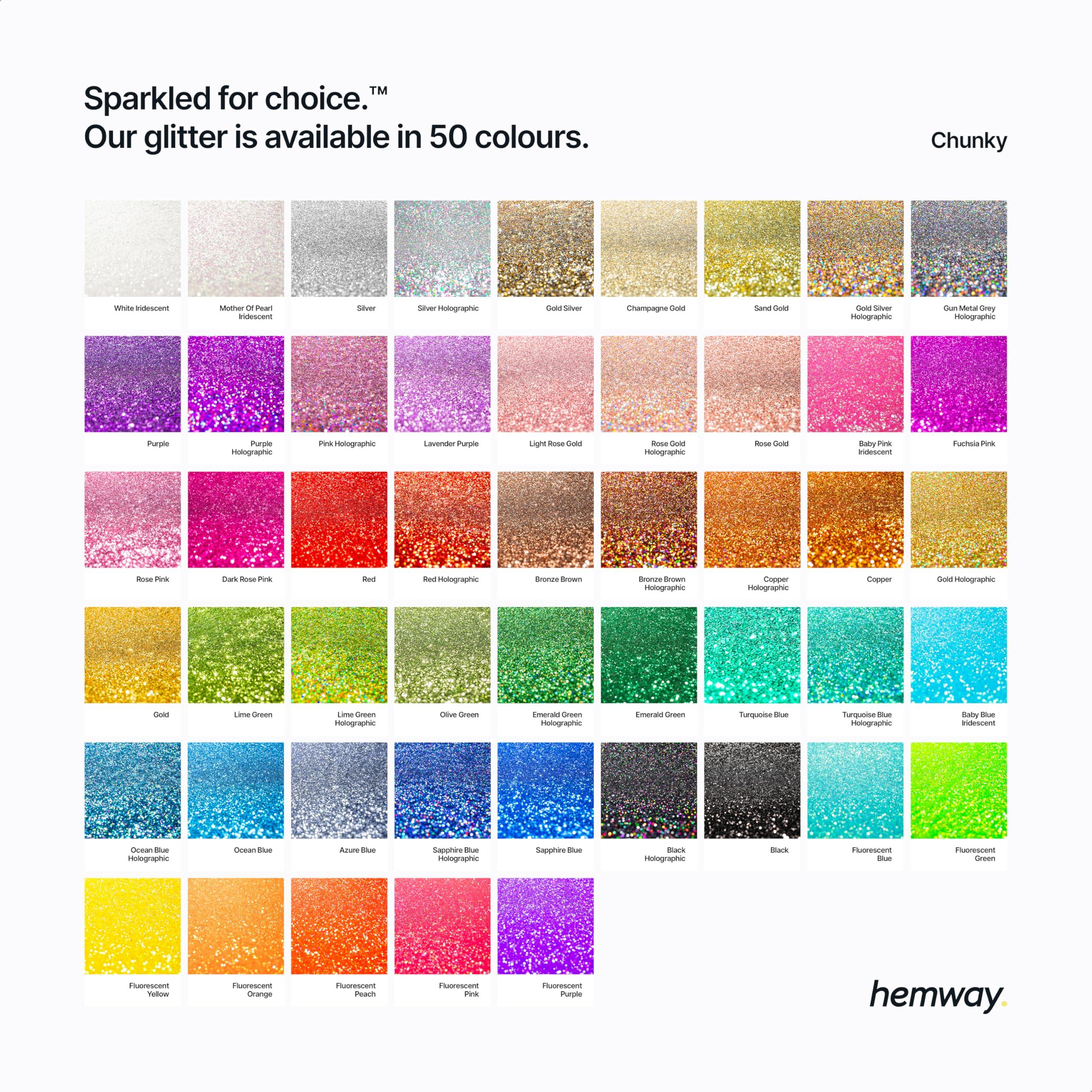 Hemway Hemway Eco Friendly Ultra Sparkle Glitter 100g / 3.5oz - Biodegradable Vegan Cosmetic Safe for Craft Face Hair Nail and Festival Makeup - Chunky (1/40" 0.025" 0.6mm) - Champagne Gold