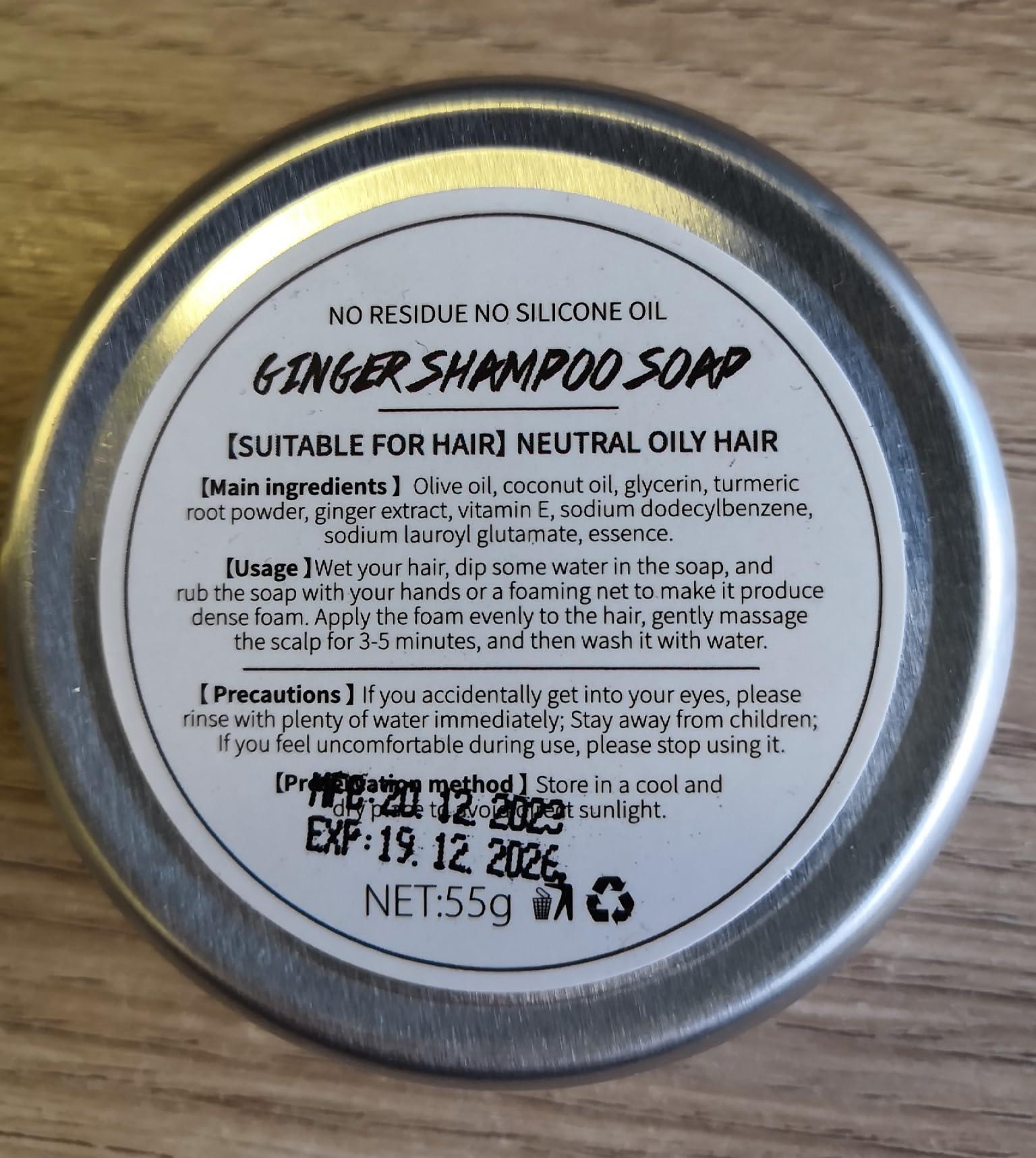 Hotiary Hotiary Ginger Hair Regrowth Shampoo Bar and Conditioner Set, Natural Organic Ginger Shampoo Soap Bar for Hair Growth Anti Hair Loss, PH Balance, 0 Silicone Oil