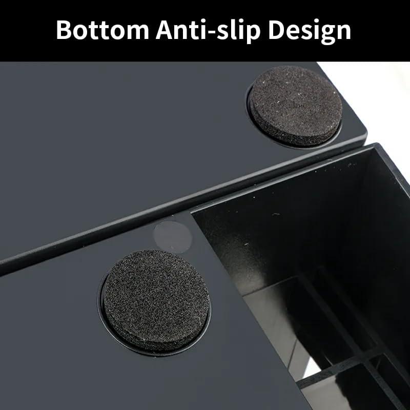 MAKIVI Salon Barber Hair Styling Scissors Storage Box for Beauty Hairdressing Tools Electric Hair Clipper Comb Tray Case Holder Desktop (Black)