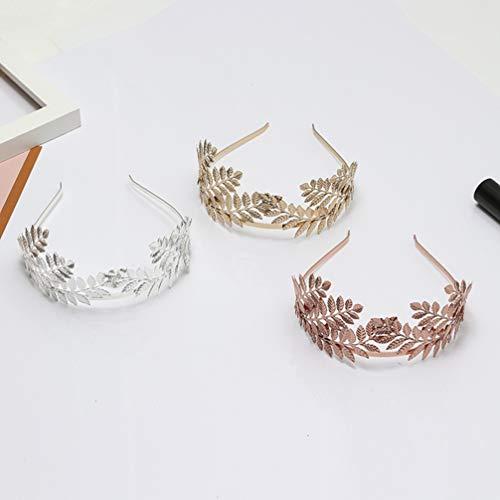 Beaupretty Goddess Leaf Headband Leaves Crown Tiara Greek Goddess Headband Wedding Headpiece for Women Girls (Golden)