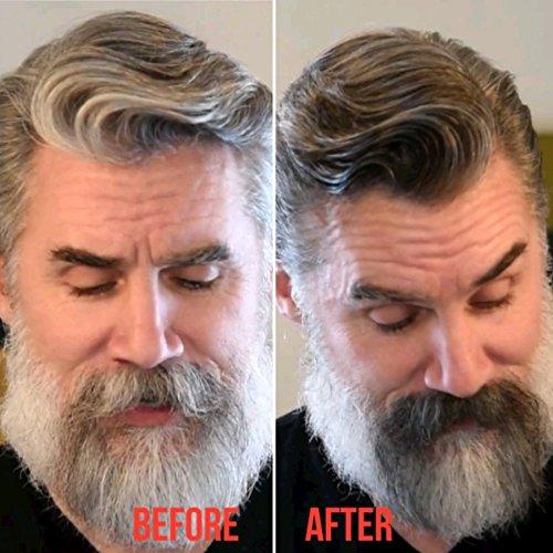 Kaf Grooming Kaf Grooming Dark Brown - Darkening Brown Hair Gel Made Just for Men That Tints Gray / White Hair, All Natural Styling Cream NO DYES, Temporary Color Made in USA
