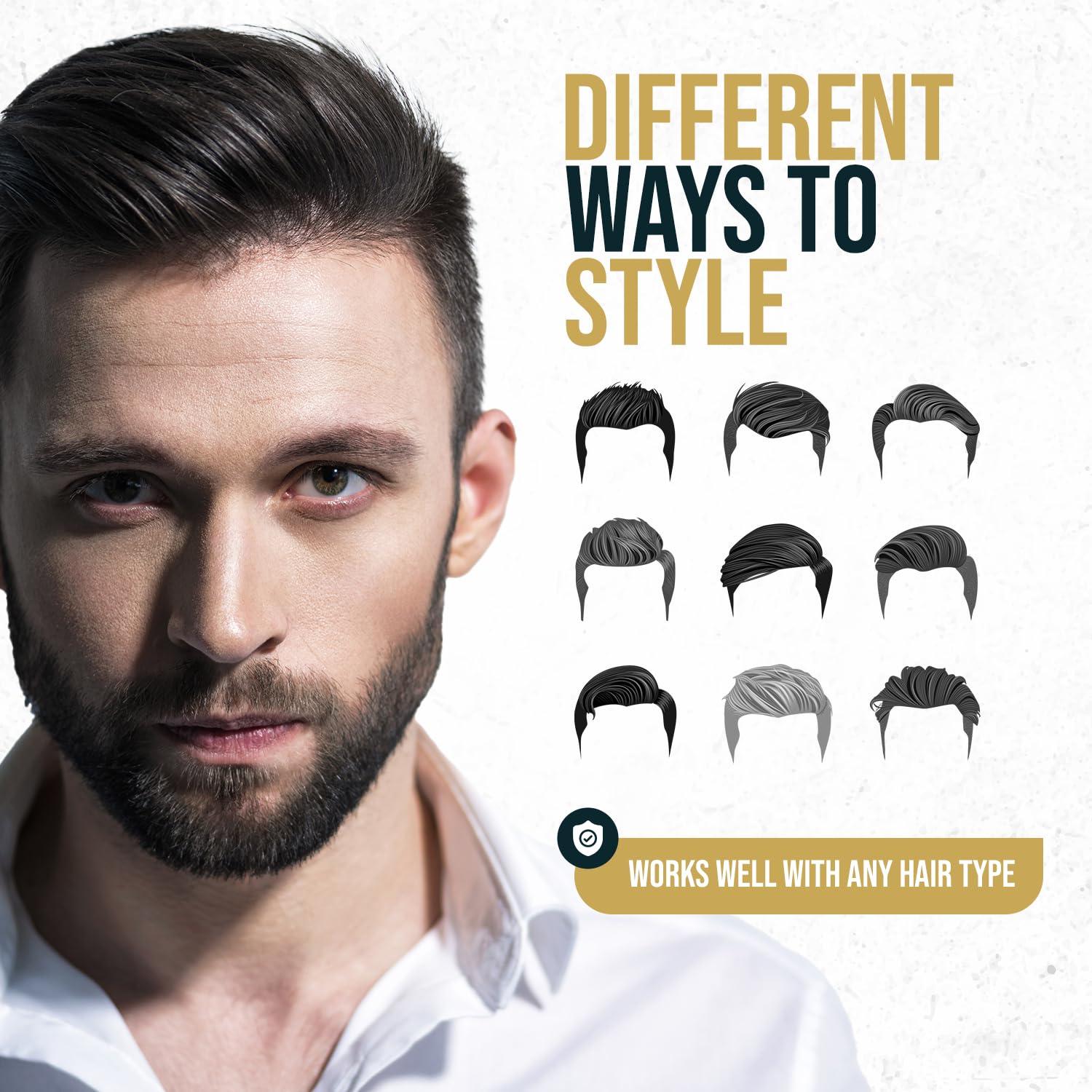 ANDREW JAMES ANDREW JAMES Clay Pomade 3-Pack | 2.75 Ounce Each | Natural Matte Finish | Firm Hold | Fuller Look | Sulfate Free | No Comb Needed To Style| Putty Texture | Hair Sculpting | Made In The USA