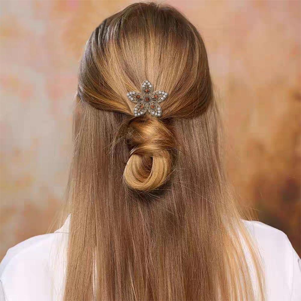 INLAZTIM 8 Pack Vintage Hair Side Combs for Women Decorative, INLAZYTIM Retro Gold Pearl Rhinestone Metal Hair Comb Clips with Teeth Grip Crystal Bridal Hair Piece Pins for Wedding Accessories